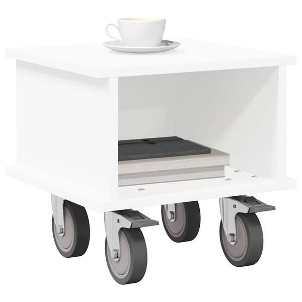 vidaXL Televizn&iacute; stojan B&iacute;l&aacute; 37 x 35 x 35 cm kompozitn&iacute; dřevo