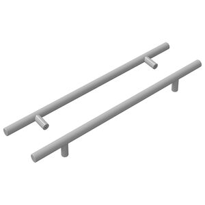 vidaXL Madlo na skř&iacute;ň 2 ks Stř&iacute;brn&aacute; 300 mm Nerezov&aacute; ocel
