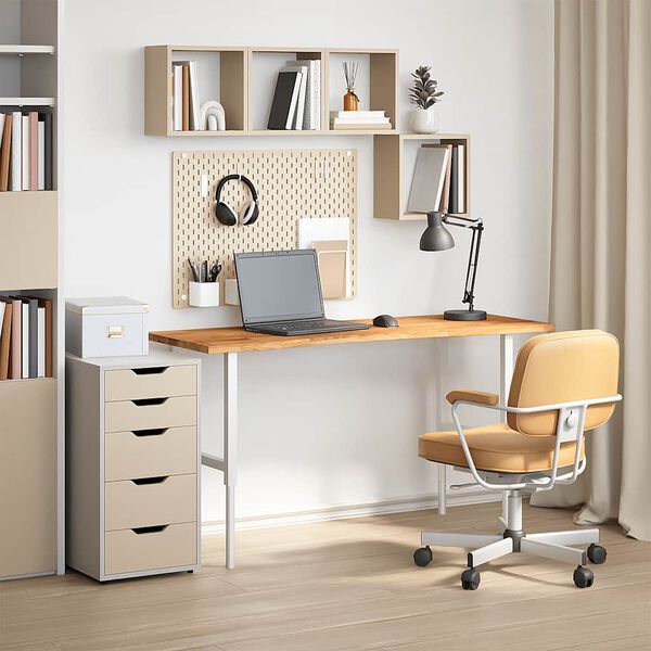 vidaXL Stoln&iacute; deska světle hněd&aacute; 140x50x2,5 cm dub obd&eacute;ln&iacute;kov&yacute;