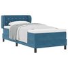 vidaXL Postel s boxspringem s čelo Tmavě moddr&aacute; 90 x 190 cm samet