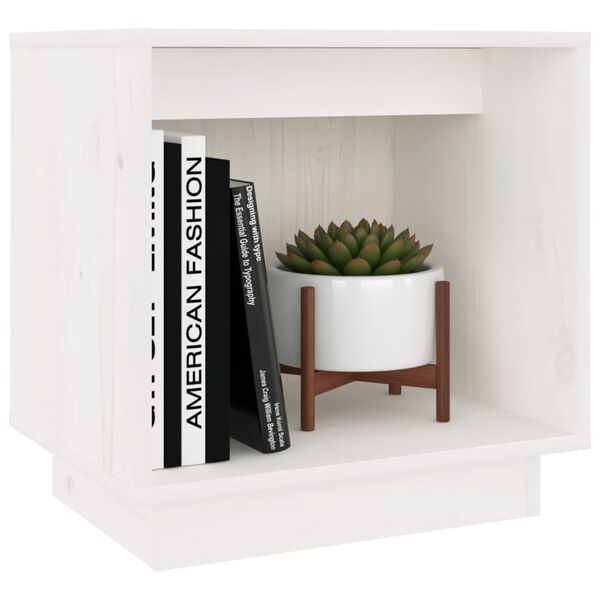 vidaXL Noční stolky 2 ks bílé 40 x 30 x 40 cm masivní borové dřevo