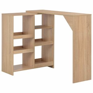 vidaXL Barov&yacute; stůl s pohybliv&yacute;m reg&aacute;lem dub 138 x 39 x 110 cm