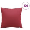 vidaXL Pol&scaron;t&aacute;ře na pohovku 4 ks v&iacute;nově červen&eacute; 60 x 60 cm l&aacute;tkov&eacute;