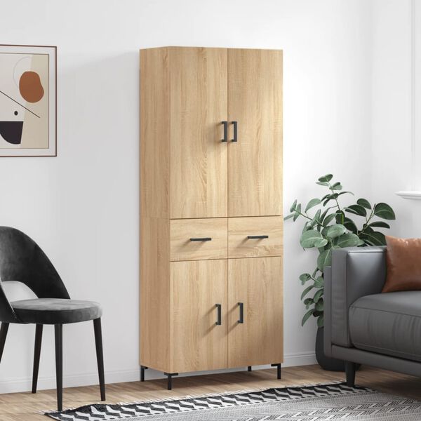 vidaXL Skř&iacute;ň highboard dub sonoma 69,5 x 34 x 180 cm kompozitn&iacute; dřevo