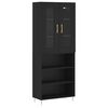 vidaXL Skříň highboard černá 69,5 x 34 x 180 cm kompozitní dřevo