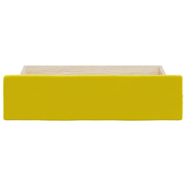 vidaXL Zásuvky pod postel 2 ks žluté kompozitní dřevo a samet