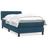 vidaXL Box spring postel s matrac&iacute; tmavě modr&aacute; 100x220 cm samet