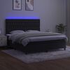 vidaXL Box spring postel s matrac&iacute; a LED čern&aacute; 160x200 cm samet