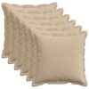 vidaXL Povlak na pol&scaron;t&aacute;ř 6 ks HOUTEN Taupe 50 x 50 cm man&scaron;estr