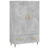 vidaXL Skř&iacute;ň highboard betonově &scaron;ed&aacute; 69,5x31x115 cm kompozitn&iacute; dřevo