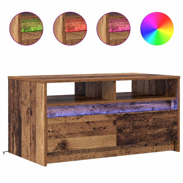 vidaXL Konferenčn&iacute; stolek Star&eacute; dřevo 90 x 50 x 45 cm kompozitn&iacute; dřevo