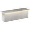 vidaXL Zahradn&iacute; truhl&iacute;k s LED osvětlen&iacute;m Stř&iacute;brn&aacute; 30 &times; 100 &times; 30 cm