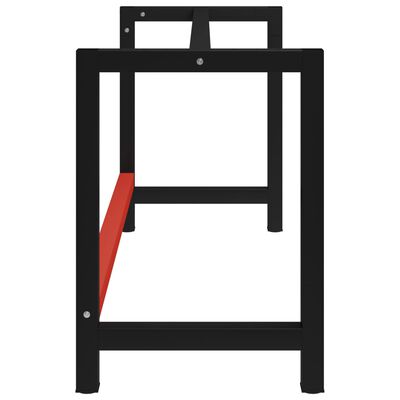 vidaXL Kovový rám pracovního stolu 150 x 57 x 79 cm černá a červená