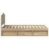 vidaXL R&aacute;m postele s čelo Sonoma dub 75 x 190 cm Masivn&iacute; borov&eacute; dřevo