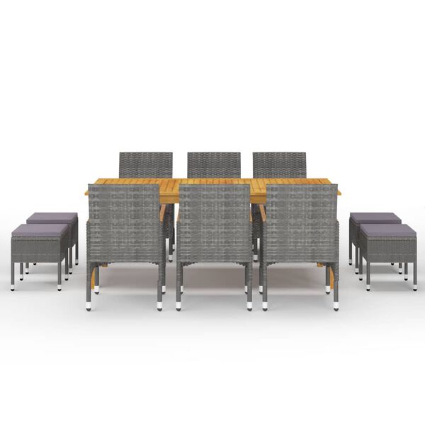 vidaXL 11d&iacute;ln&yacute; zahradn&iacute; j&iacute;deln&iacute; set &scaron;ed&yacute;