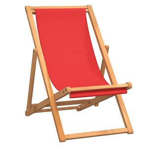vidaXL Skl&aacute;dac&iacute; pl&aacute;žov&eacute; křeslo masivn&iacute; teak červen&eacute;