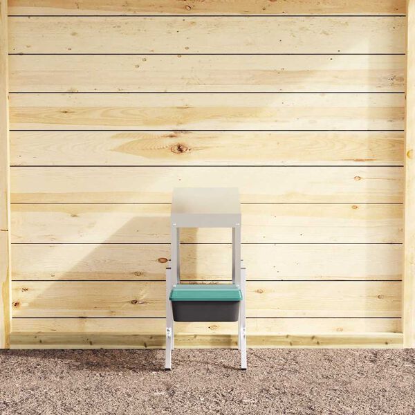 vidaXL Hnízdo pro kuřata s 1 přihrádkou a nohami, pozinkovaná ocel