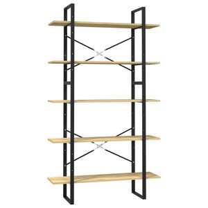 vidaXL Knihovna s 5 policemi 100 x 30 x 175 cm borov&eacute; dřevo