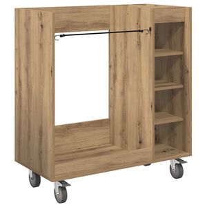 vidaXL Golfov&aacute; skř&iacute;ň s kolem Artisanov&yacute; dub 90 x 45 x 98 cm