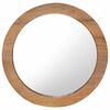 vidaXL N&aacute;stěnn&eacute; zrcadlo 60 cm teak kulat&eacute;