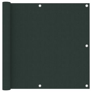 vidaXL Balk&oacute;nov&aacute; z&aacute;stěna tmavě zelen&aacute; 90 x 600 cm oxfordsk&aacute; l&aacute;tka