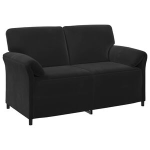 vidaXL Sofa pro dvě osoby Čern&aacute; 158 x 83 x 95 cm Samet
