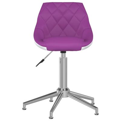 vidaXL Otočná kancelářská židle fialovobílá umělá kůže
