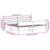 vidaXL R&aacute;m postele s čelem voskově hněd&yacute; 200x200 cm masivn&iacute; borovice