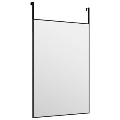 vidaXL Zrcadlo na dveře černé 40 x 60 cm sklo a hliník
