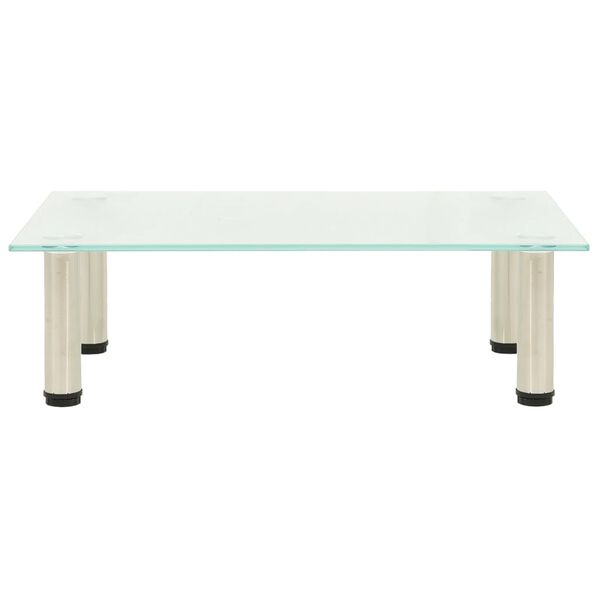 vidaXL TV stolek mléčný 60 x 35 x 17 cm tvrzené sklo