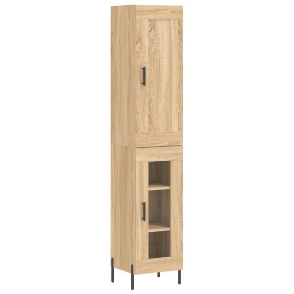 vidaXL Skř&iacute;ň highboard dub sonoma 34,5 x 34 x 180 cm kompozitn&iacute; dřevo