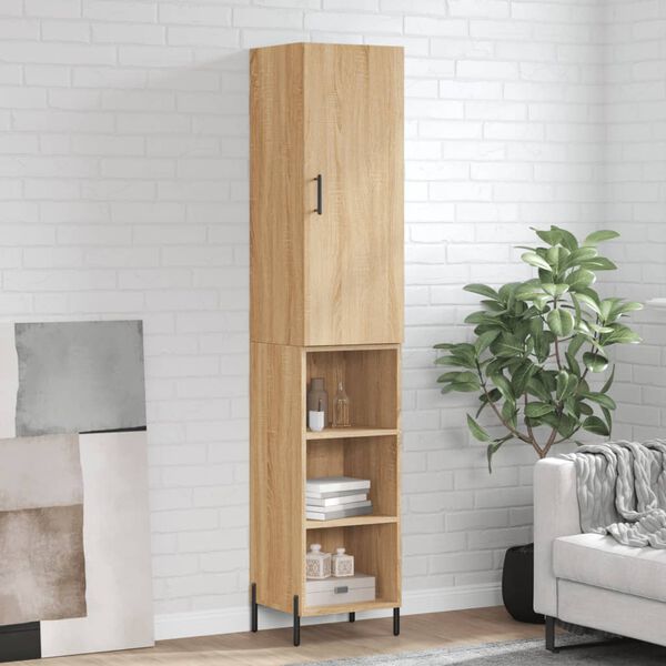 vidaXL Skř&iacute;ň highboard dub sonoma 34,5 x 34 x 180 cm kompozitn&iacute; dřevo