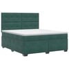 vidaXL Postel boxspring s matrac&iacute; Tmavě zelen&aacute; 160 x 200 cm Samet