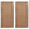 vidaXL Zatemňovac&iacute; rolety z bambusu 2 ks hněd&eacute; 120 x 220 cm