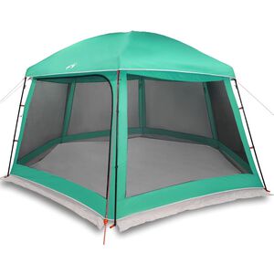 vidaXL Baz&eacute;nov&yacute; stan s odn&iacute;mateln&yacute;m poklopem&S&iacute;ťovan&eacute; stěny Sea Green