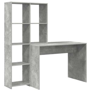 vidaXL Stůl Betonově &scaron;ed&aacute; 138,5 x 55 x 143 cm Kompozitn&iacute; dřevo