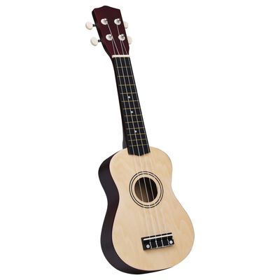 vidaXL Set soprano ukulele s obalem pro děti světlé dřevo 21"