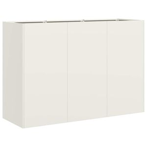 vidaXL Truhl&iacute;k b&iacute;l&yacute; 120x40x80 cm Ocel v&aacute;lcovan&aacute; za studena
