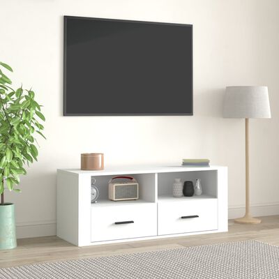 vidaXL TV skříňka bílá 100 x 35 x 40 cm kompozitní dřevo