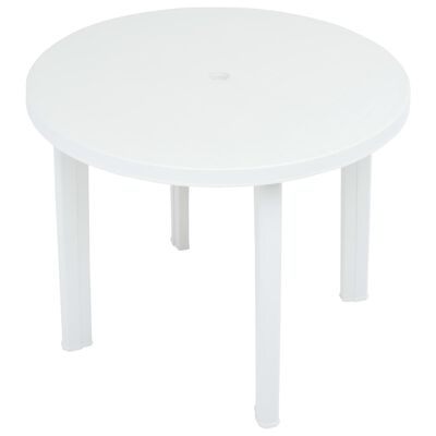 vidaXL Zahradní stůl bílý 89 cm plast
