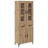 vidaXL Vysok&yacute; bufet 2 pcs Artisanov&yacute; dub 69,5 x 34 x 180 cm