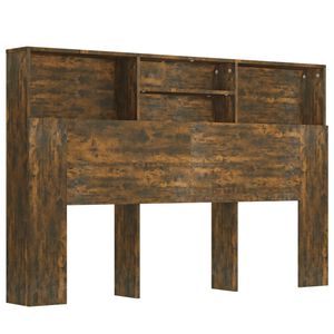 vidaXL Čelo postele s &uacute;ložn&yacute;m prostorem kouřov&yacute; dub 160x19x103,5 cm