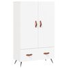 vidaXL Skř&iacute;ň highboard b&iacute;l&aacute; 69,5 x 31 x 115 cm kompozitn&iacute; dřevo