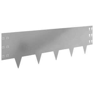 vidaXL Okraj tr&aacute;vn&iacute;ku 20 pcs 100 x 30 cm Ocel Stř&iacute;brn&aacute;