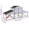 vidaXL Kurník s výběhem a kukaní na snášení vajec hliníkový