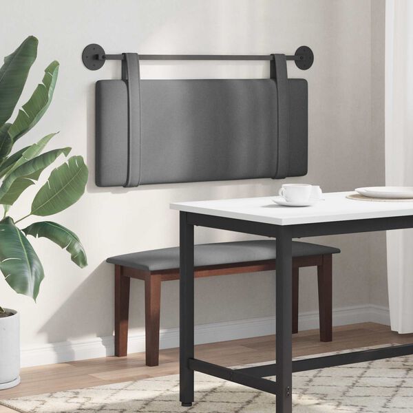 vidaXL Z&aacute;věsn&aacute; čeln&iacute; deska N&aacute;stěnn&yacute; Tmavě &scaron;ed&aacute; 110 x 55 x 5 cm textil