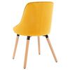 323059 vidaXL Dining Chairs 2 pcs Yellow Velvet
