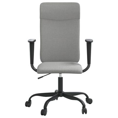 vidaXL Kancelářská židle výškově nastavitelná světle šedá textil