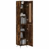 vidaXL Skř&iacute;ň highboard kouřov&yacute; dub 34,5 x 34 x 180 cm kompozitn&iacute; dřevo