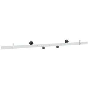 vidaXL Kov&aacute;n&iacute; pro posuvn&eacute; dveře 152,4 cm Ocel B&iacute;l&aacute;